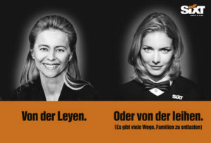 Sixt Werbung von der Layen